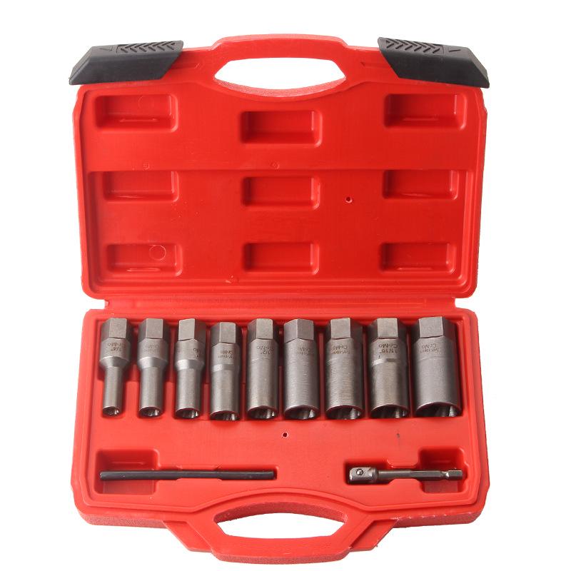 11-Piece Broken Screw & Nut Extractor Set with Wire Extractors