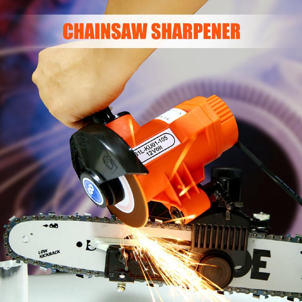 12V 4500RPM Electric Chain Saws Sharpener Bench Mount Grinder Wheel Tool 85W Brake Wood Power Tools