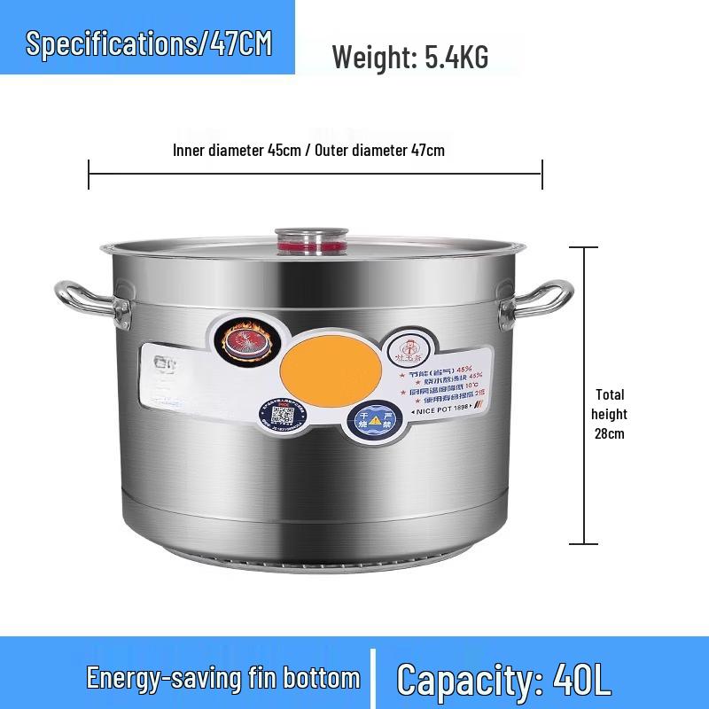 Commercial Thickened Stainless Steel Soup Pot