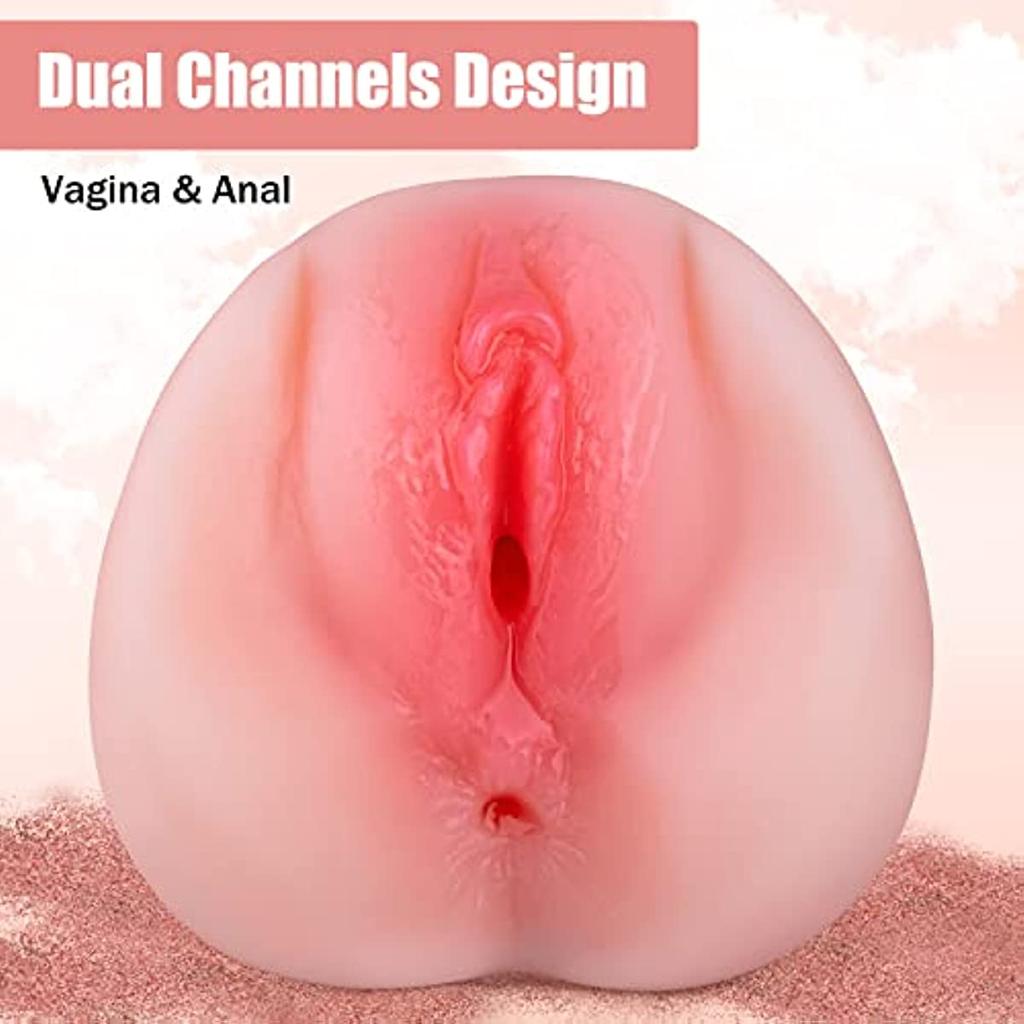 Mužské masturbátory 2 v 1 Sexuálne hračky pre dospelých s 3D realistickým textúrovaným vreckovým mačičkou a tesným anusom