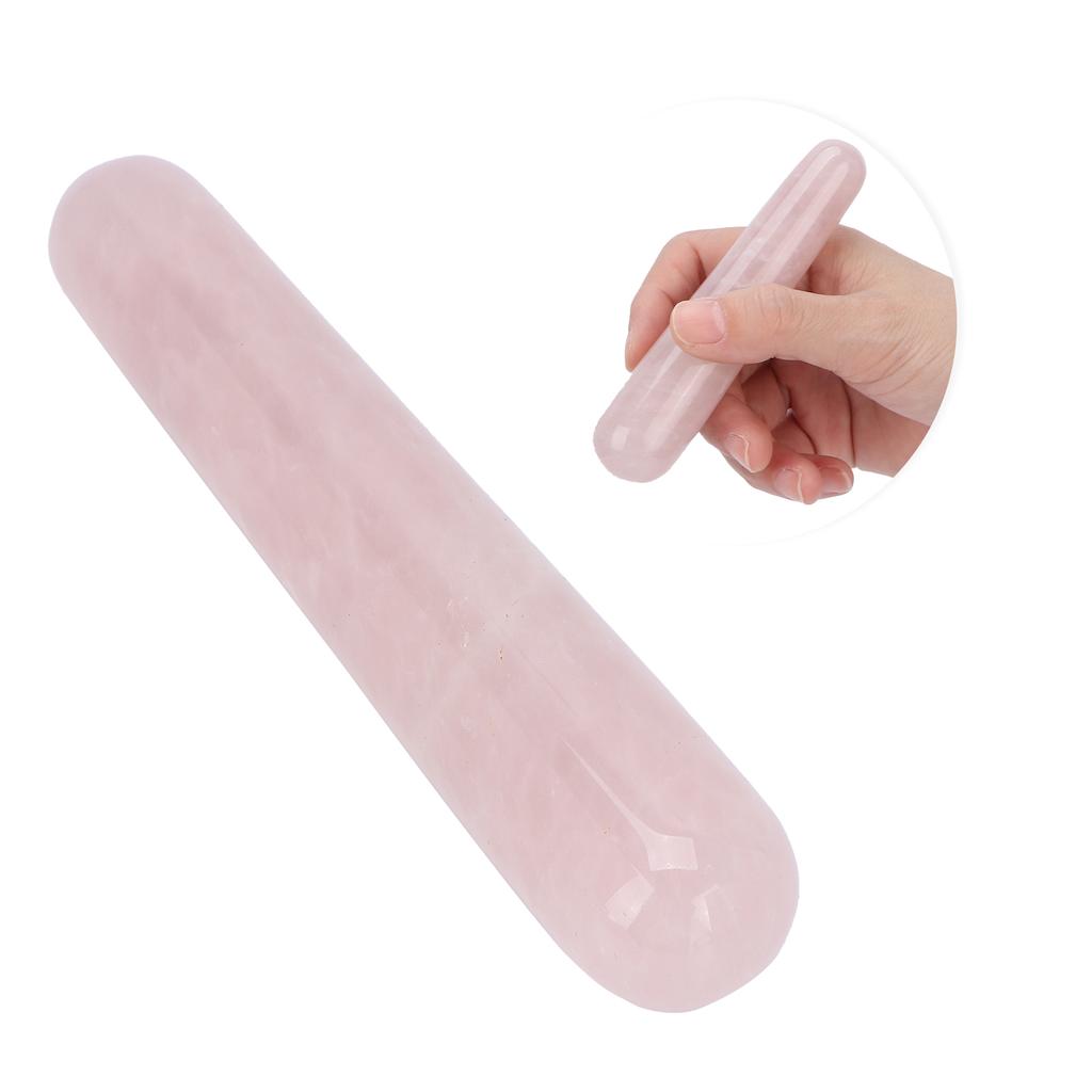 Jade Stone Massage Wand Stick Natural Rose Quartz Gua Sha Scraping Massage Tool