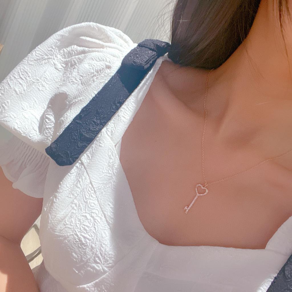 Key Necklace S925 Made of Pure Silver Material, Exquisite Version with Adjustable Chain Length of 45cm Daily Wear, High-quality Jewelry