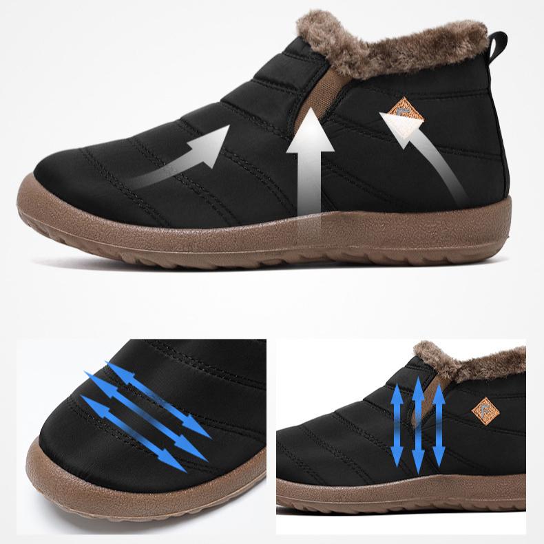 Women's Snow Boots With Fur Lined Warm Ankle Boot Waterproof Anti-Slip Winter Outdoor Shoes for Women Walking Sneakers Trekking Hiking Short Booties