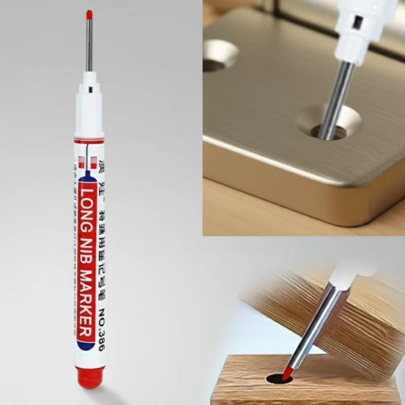 New Multi-color Deep Hole Marker Ceramic Tile Deep Hole Marker Waterproof Quick-drying Oil Pen Woodworking Pen Marker Pens