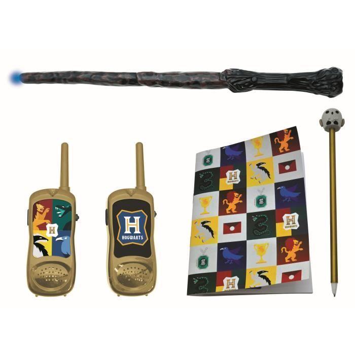 Kit Harry Potter avec talkie-walkie portée 120m, cahier, stylo et baguette magique