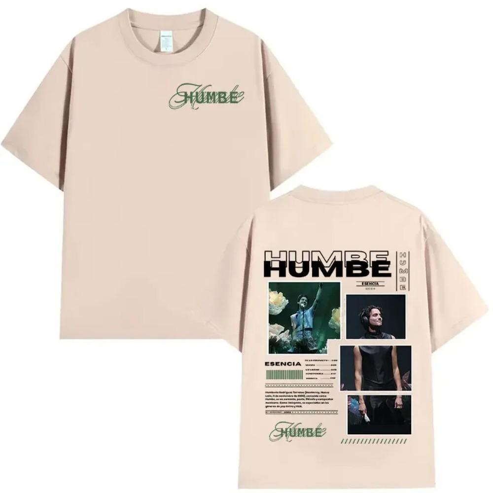 Singer Humbe Esencia Tour 2025 Album Graphics T Shirts Men Hip Hop Gothic Short Sleeve T-shirt Fashion Oversized  T-Shirts
