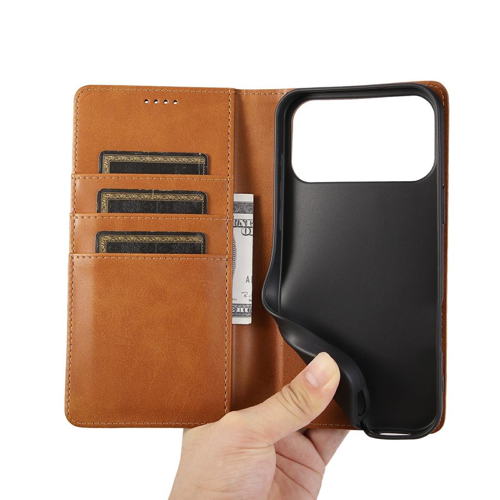 For iPhone 17 Pro Case RFID Blocking PU Leather Phone Wallet Cover