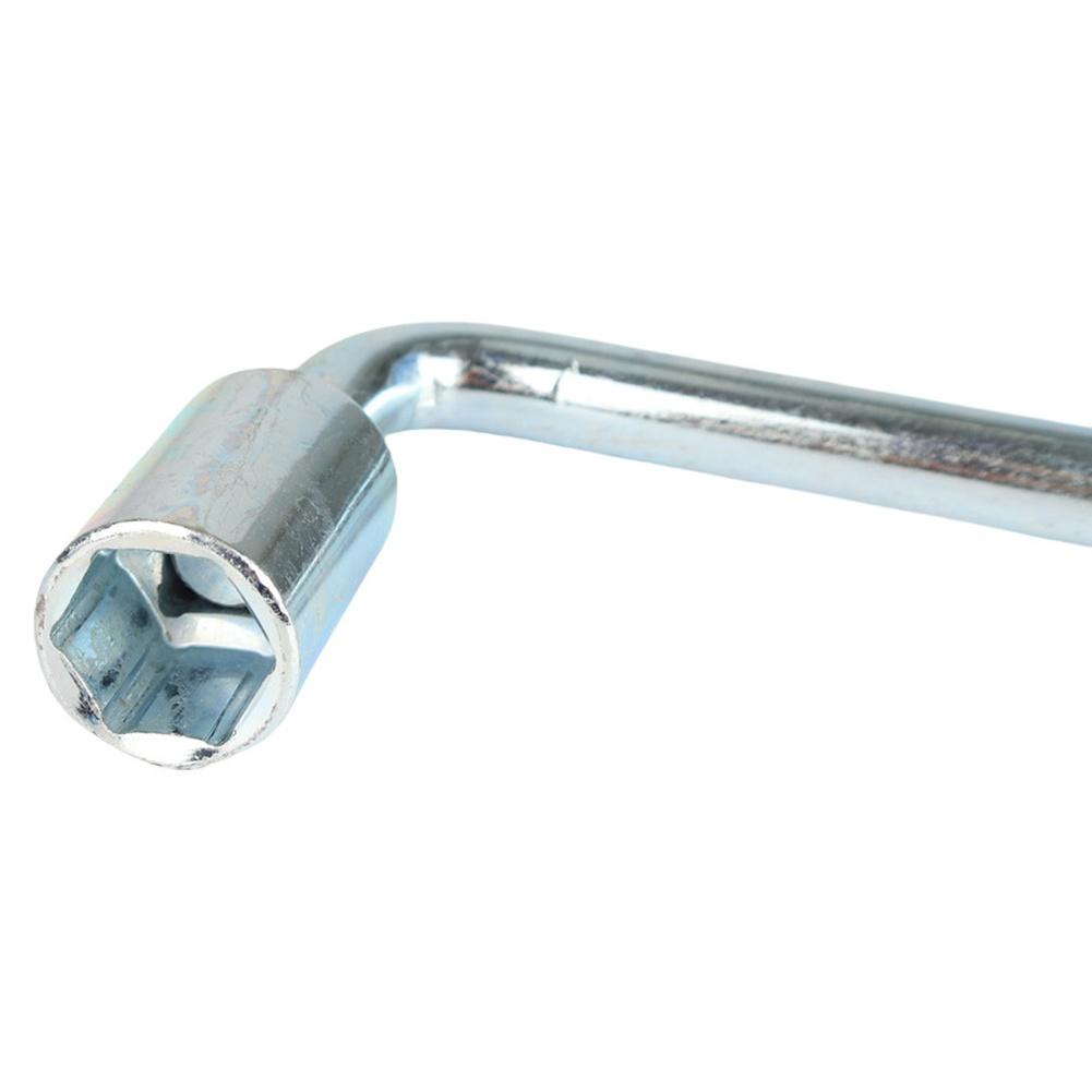 19mm Socket Trailer RV Jack Crank Handle Manual Zinc Plated Steel Tool for Easy and Secure Trailer Leveling Adjustment