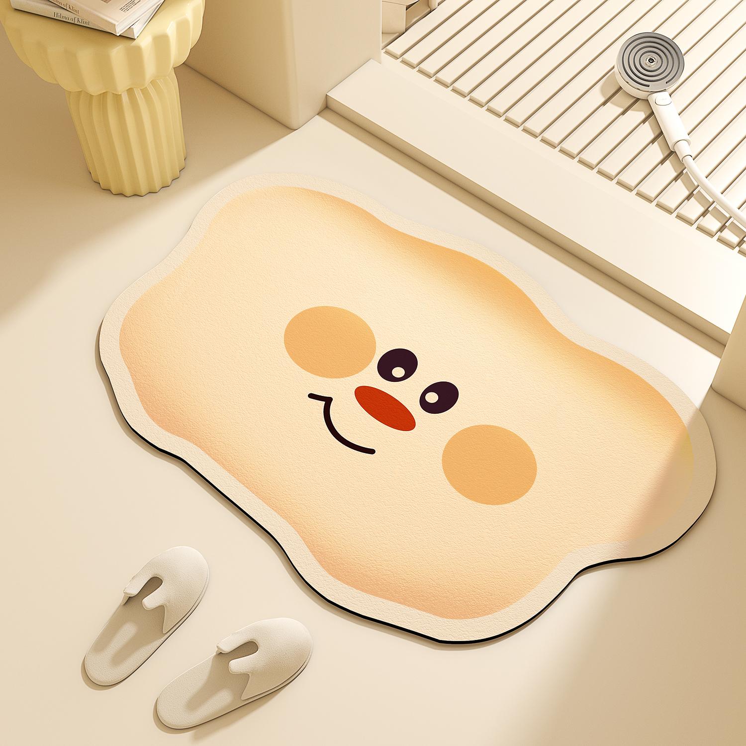Badezimmerbodenmatte, WC-Rutschmatte, Diatomeenerde-Saugmatte, Badezimmer-Badezimmertür-Bodenmatte 40x60cm15.7x23.6in
