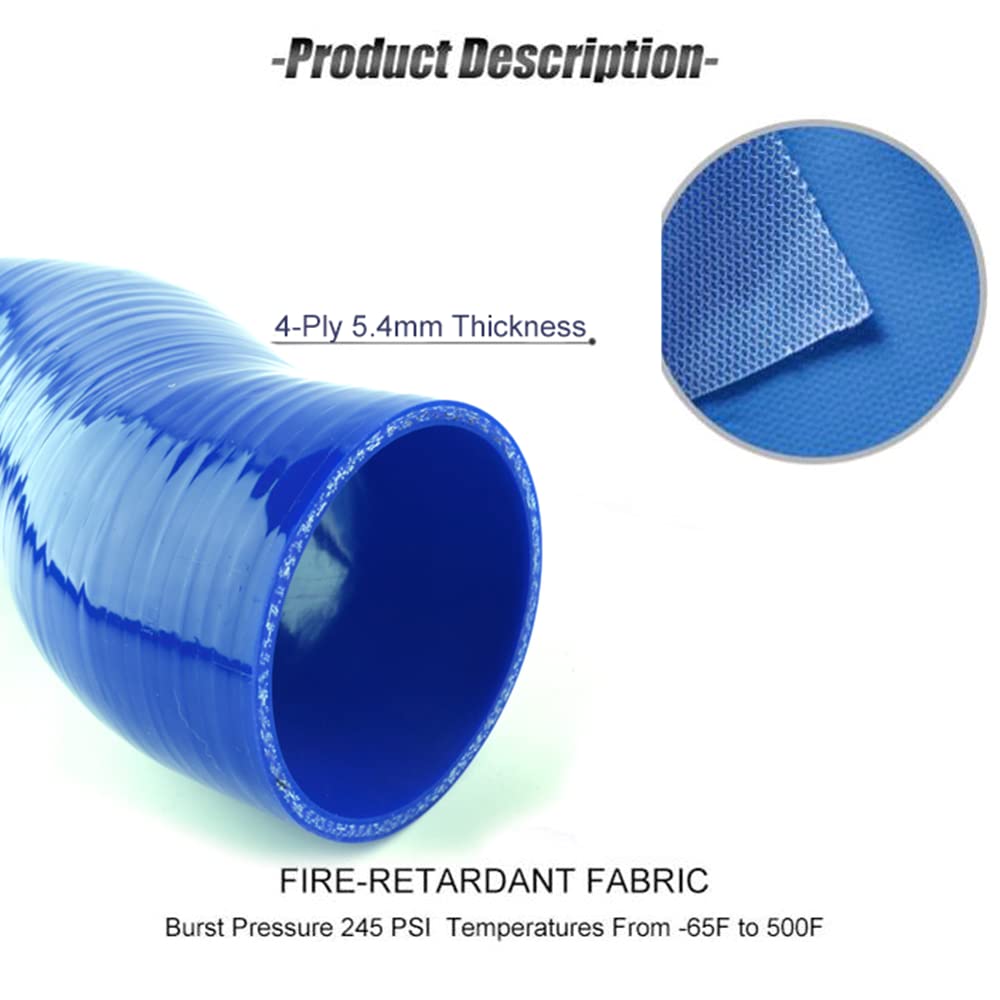 ZAP Silicone Hose, Silicone Pipe, Elbow, 90 Degrees, Inner Diameter 1.0 Inches (25 Mm),