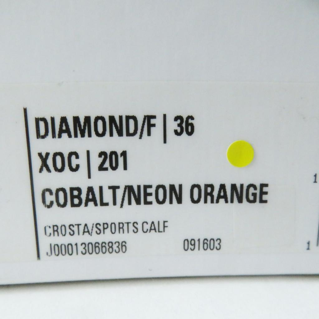 Pristine JIMMY CHOO sneakers DIAMOND Cobalt Neon Orange Calf leather Women 36 Used