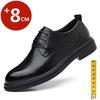 Men Dress Shoes Breathable Casual Classic Wedding Business Heightening Leather Shoes 8CM 6CM Big Size Elevator Shoes 37-45