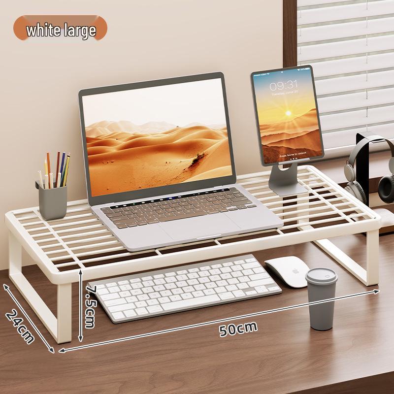 Iron Art Desktop Laptop Stand with Cooling Base and Monitor Bracket