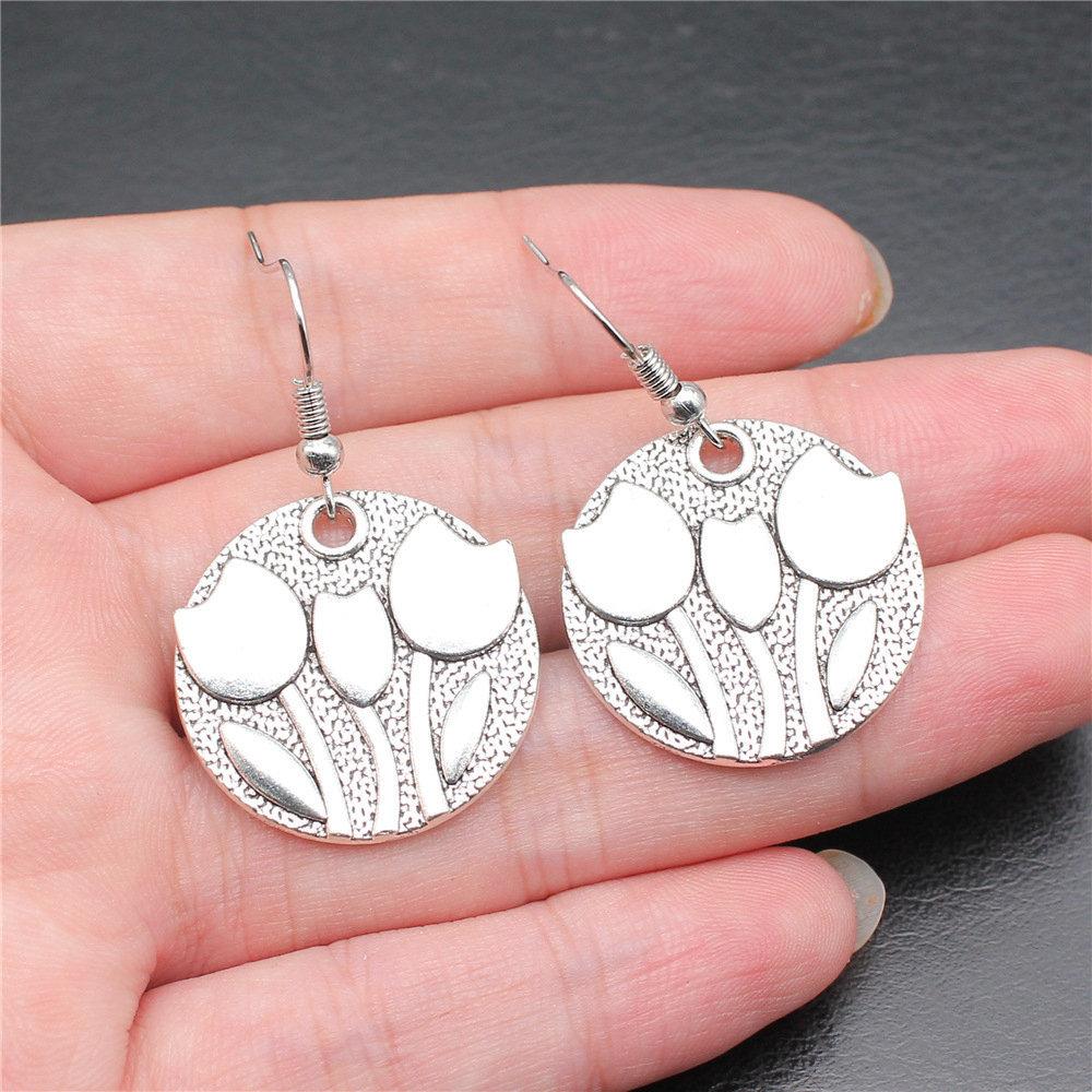 Drop & Dangle Earring Plant Flower Wedding Jewelry FindingsEarring Size 18x19mm QE019