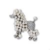 Poedel Honden Broche Strass Imitatie Parel Sieraden voor Jassen, Hoeden, Tassen