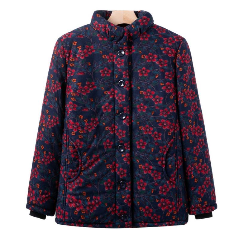 

Осенне-зимняя бархатная утолщенная куртка с подкладкой для пожилых людей и женская зимняя теплая куртка для новой мамы 5XL (recommended 150-82.5kg)