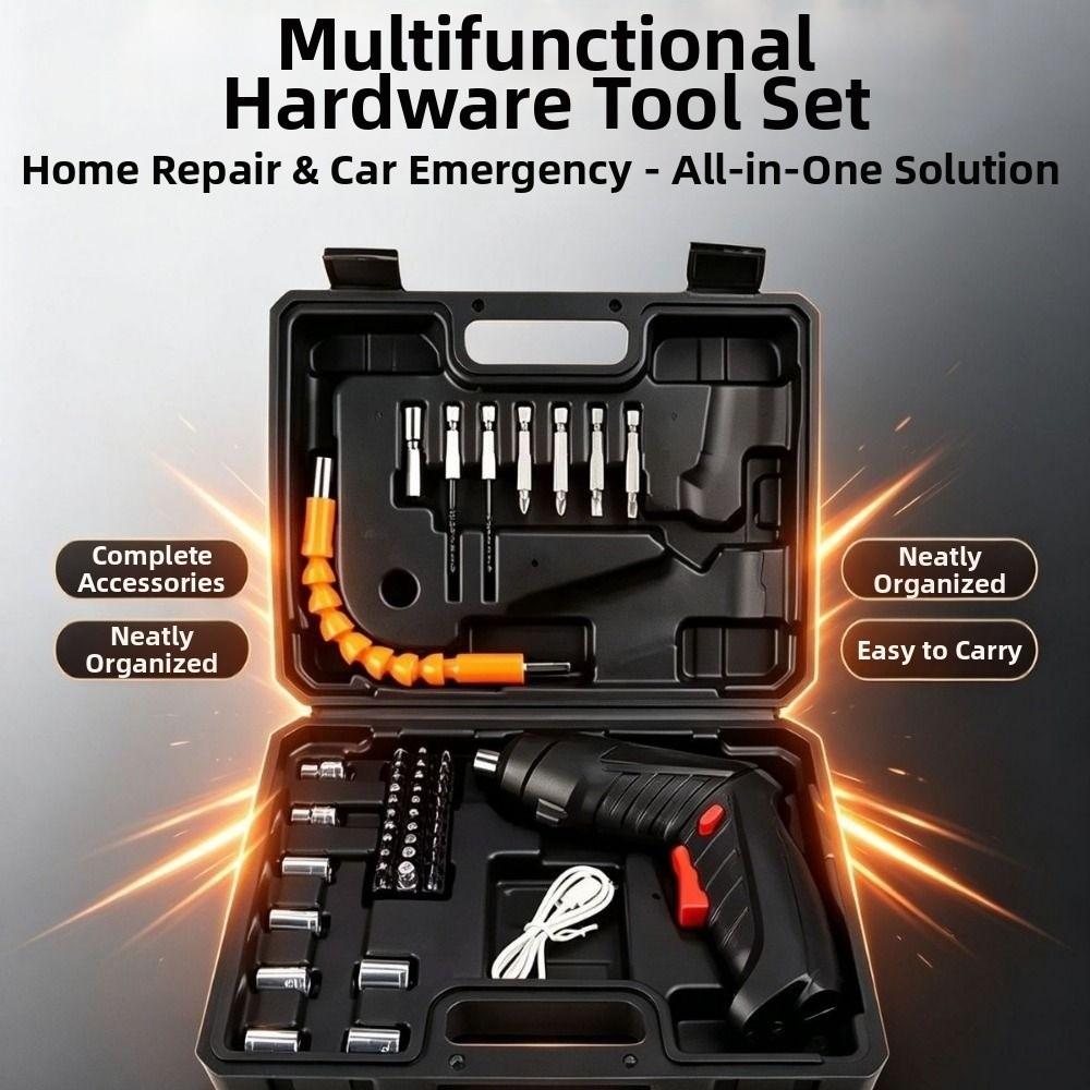 Powerful Impact Electric Screw Driver Set Rotating Handle Cordless Screwdriver  DIY Repairs