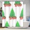 Christmas Tree Shower Curtain Waterproof Polyester Fabric Winter Holiday Decorations Home Bathroom Accessories