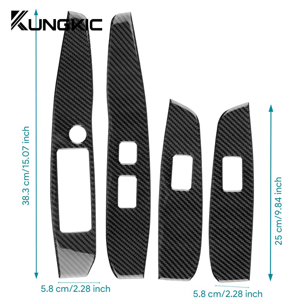 Real Soft Carbon Fiber Sticker For Toyota Camry 2018 2019 2020 2025 2025 2025 2025 2025 LHD Car Door Window Button Accessories