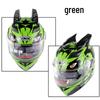 Unique Bull Horns Full-Face Motorcycle Racing Helmet - Fashionable and Personalized