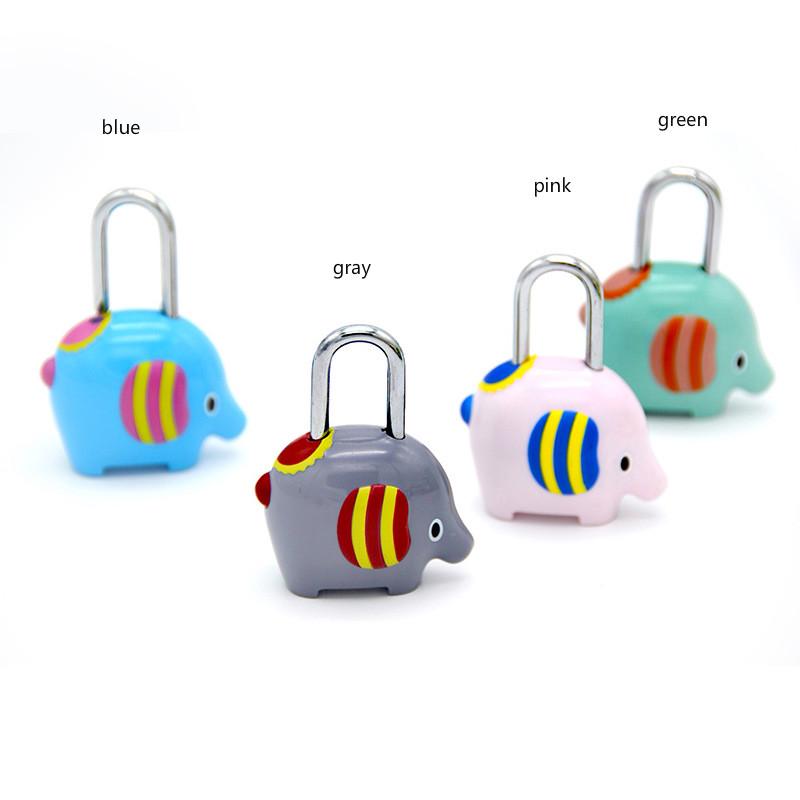 1шт Мини Новинка Слон пароль Замок Навесной замок Замок Замок розовый