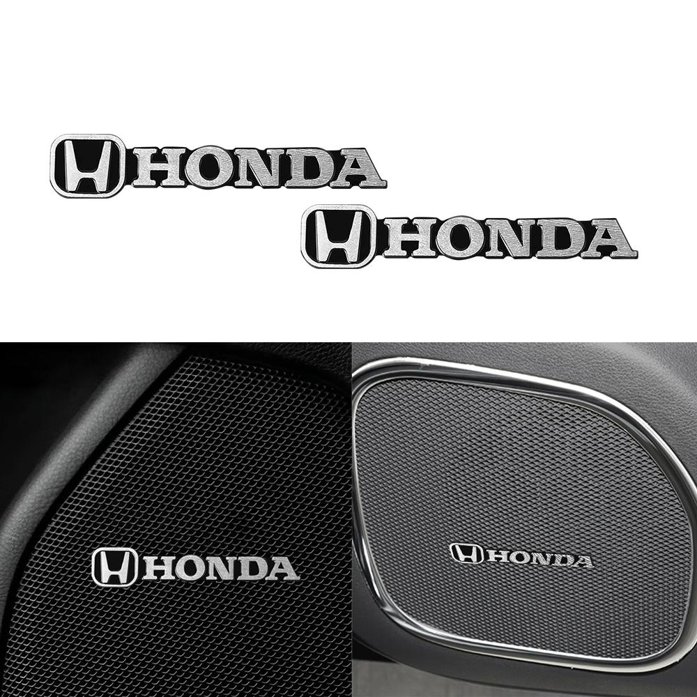 2/4pcs 3D Aluminum Car Audio Badge JYIJSQ3 Emblem Decorate Sticker For Honda Mugen Fit Civic CRV Accord Odyssey Pilot Jazz Accessories
