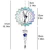 3D Sun Catcher Stainless Steel Metal Stained Glass Pendant  Garden Decoration