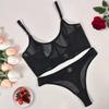 Hot-Selling Sexy Mesh Lingerie Set with Steel Support and Fishbone Design