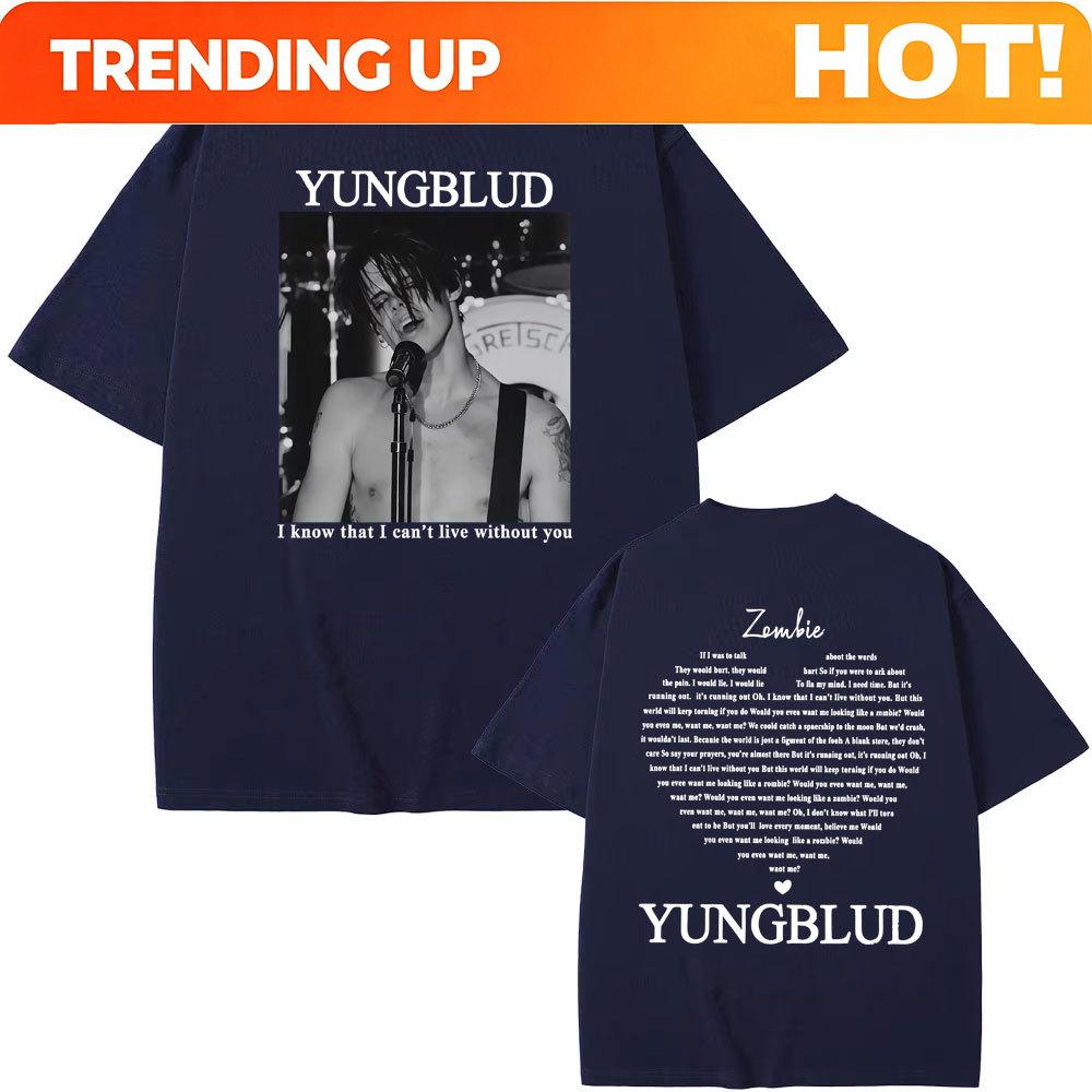 Yungblud Zombie Rock Band Graphic TShirt Unisexs Hip Hop Retro Music Fan Apparel Tshirts Man Casual ONeck High Quality T Shirt