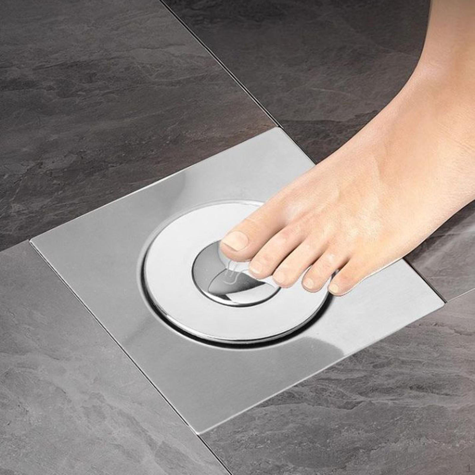 

Odor Resistant Floor Drain Core Backflow Preventer Practical Foot Press Popup Strainer for