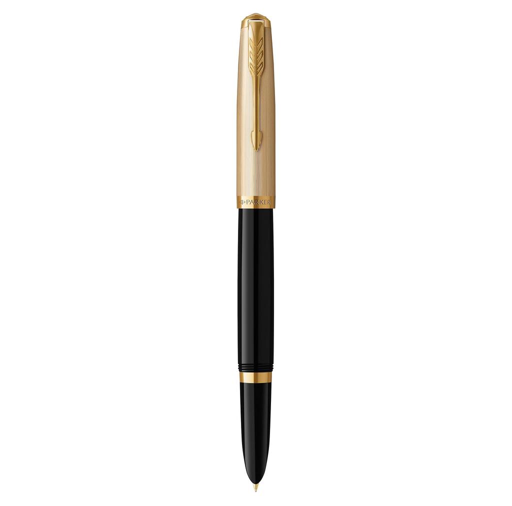 PARKER Fountain Pen 51 Premium Black GT Medium Point 18K Gold Nib Gift Box Genuine Imported Product 2123512