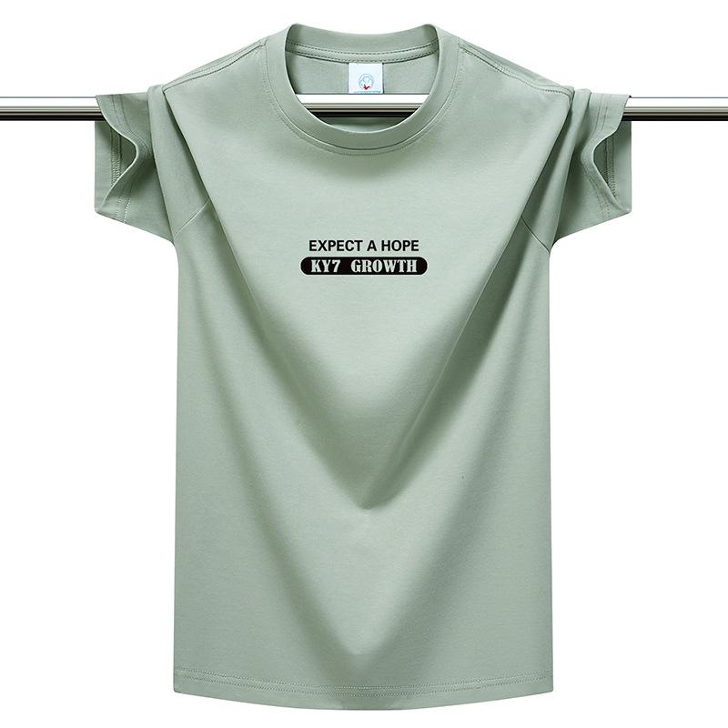 220g Heavyweight Cotton Men's T-shirt Many Bright Colors Plus Size M-6XL Vibrant Summer Loose Casual Tee