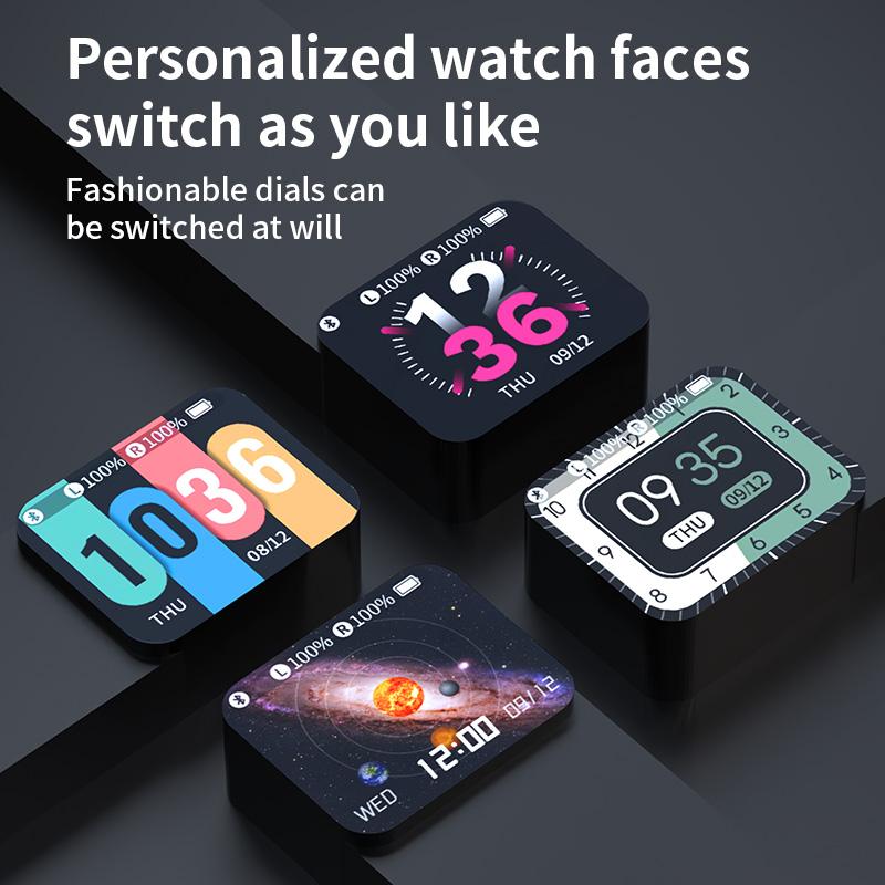 Real Time AI Translation Headphone Full Color Smart Screen Bluetooth 5.4 Wrieless Earbuds ANC ENC Cancelling HIFI  Waterproof Earphone for Android IOS