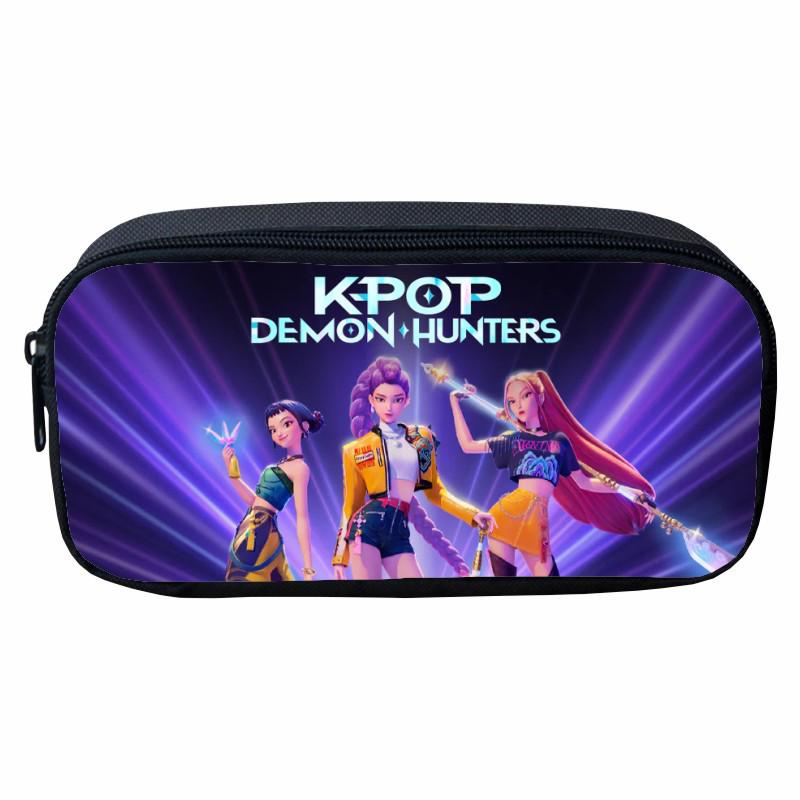 Astuccio per Matite Cartoon Huntrix K-Pop Demon Hunter Girl Group per Bambini e Studenti