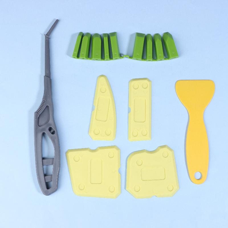 15 Pcs Caulking Tools For Tight Areas Bathroom Kitchen,Window,,Floor, Close-Area Sealant Silicone Caulking Finishing Tool