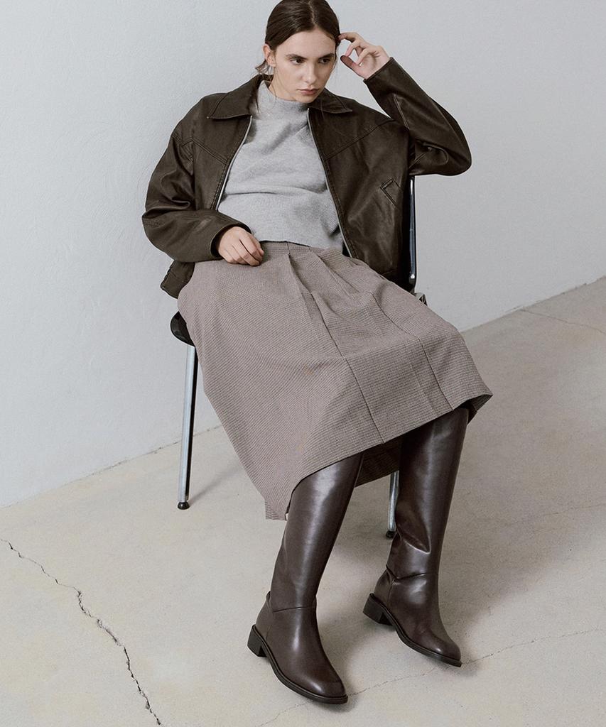 Lito Beretz Plain Long Boots Loblltr4H016_2Colors