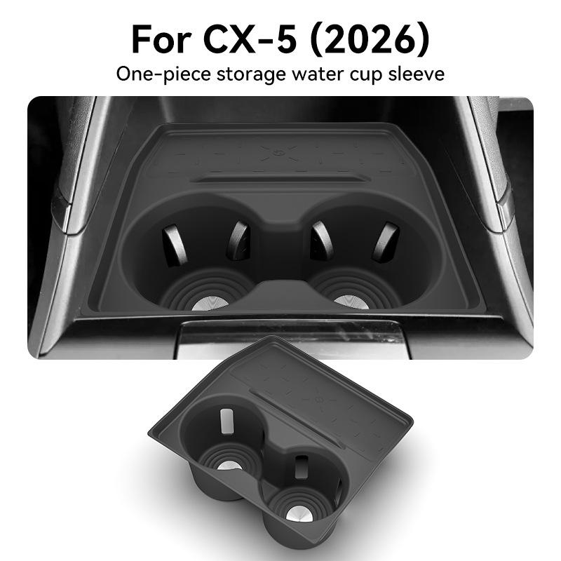 Für Mazda CX-5 2026 Innenzubehör Set Kabelloses LadePad Armlehnen-Aufbewahrungsbox Becherhalter Bildschirm-Organizer