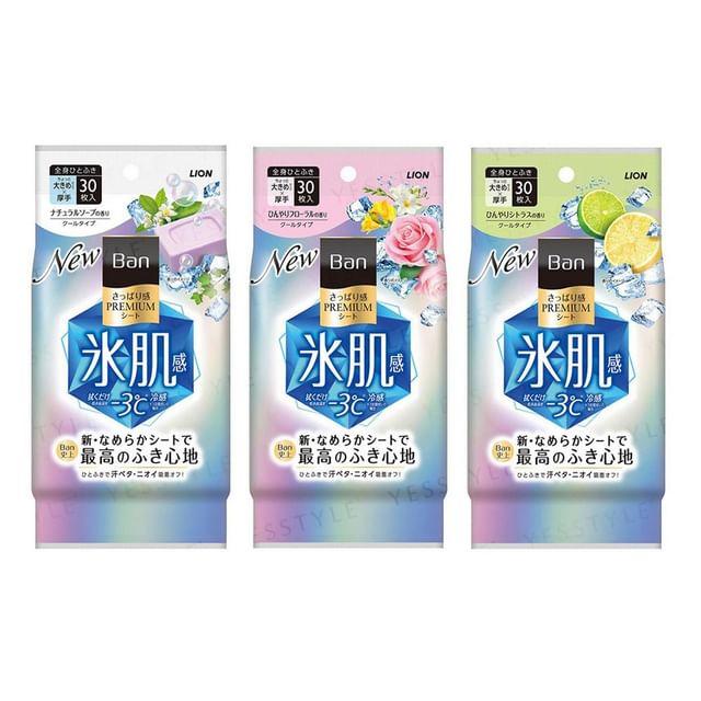LION - Ban Refreshing Premium Sheet Cool Type Cool Floral - 30 pcs