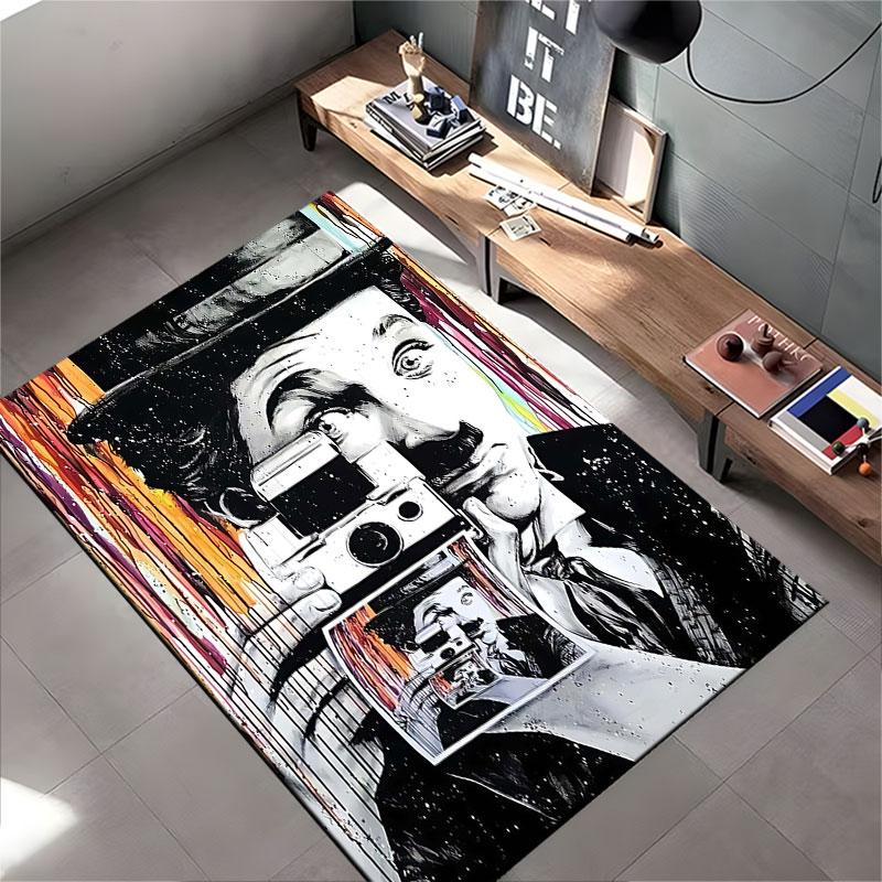 Vintage Camera Art Carpet suitable as a non-slip mat for the living room or bedroom sofa