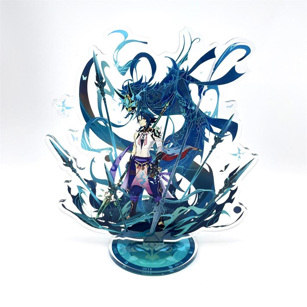 Anime Figure Genshin Impact Furina Arlecchino Xiao Yae Miko Yelan Acrylic Stand Model Board Desk Decor Standing Sign Fans Present