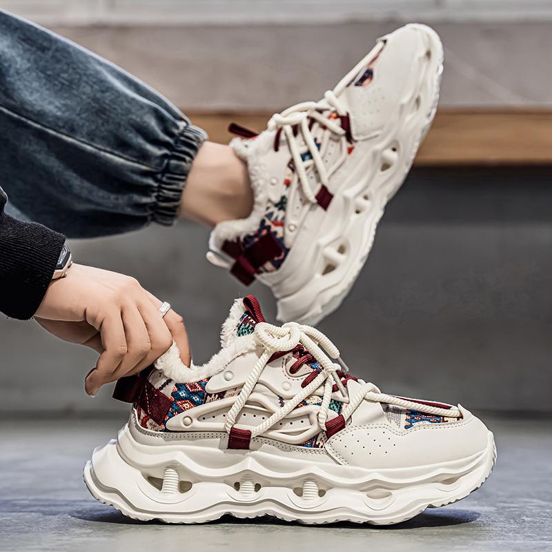 Men's casual sneakers winter light breathable soft-sole outdoor speed running shoes fashion students racing sports tide shoes