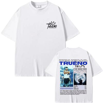 Limitiertes Rapper Trueno Grafik T-Shirt Herren Damen Mode Hip Hop Kurzarm T-Shirt Herren Baumwolle Oversized T-Shirts Streetwear