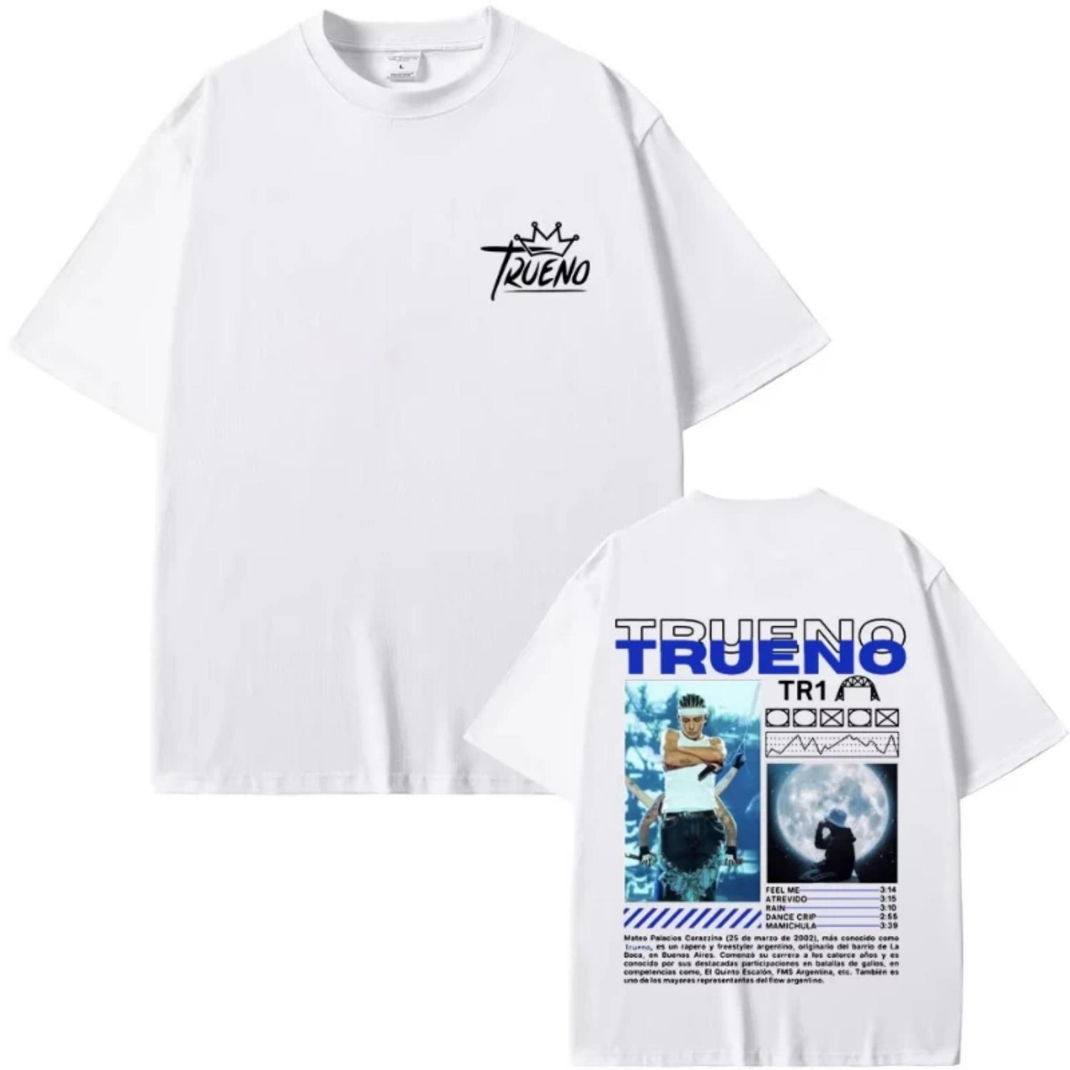 Limited Rapper Trueno Graphic T-shirt Men Women Fashion Hip Hop Short Sleeve T Shirt Men s Cotton Oversized T-shirts Streetwear S