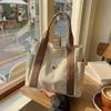New Winter Vintage Canvas Top Handle Bag Women Fashi Multi Pocket Shoulder Bag Comfortable and Versatile Texture Storage Bag
