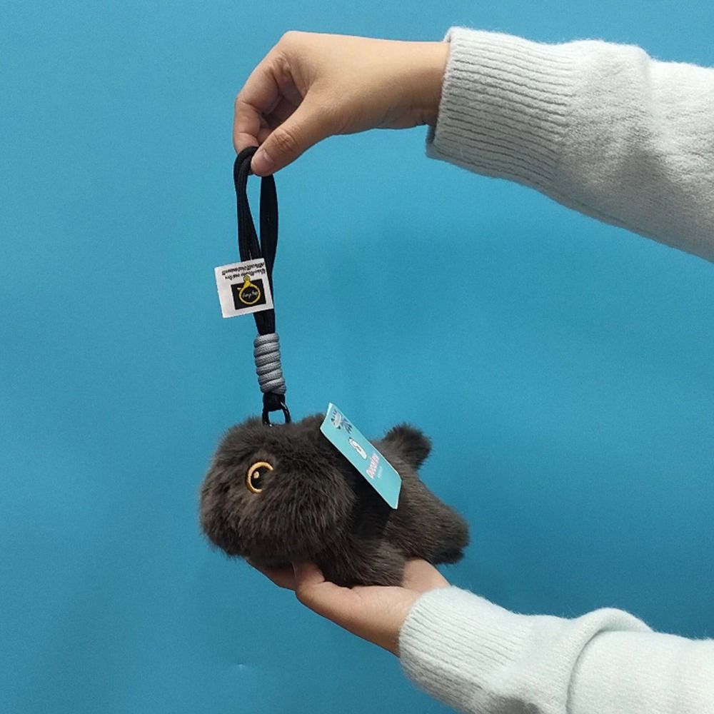 Soft Simulation Cat Plush Toy Cute Cartoon Cat Plush Keychain  Birthday Gift