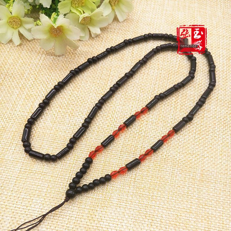 Hand-Woven Jade Pendant  Crystal Bead Necklace Cord
