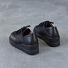 Johnature Genuine Leather Wedges Shoes Versatile Comfortable Soft Soled Lace-up Four Seasons Shoes