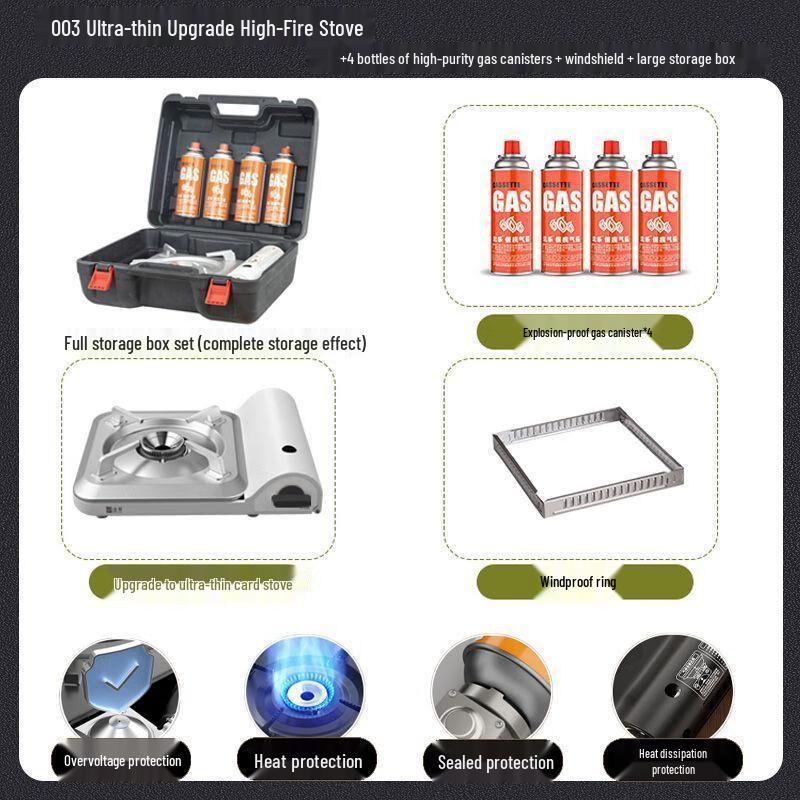 NuFeng Portable High-Power Cassette Gas Stove Kit