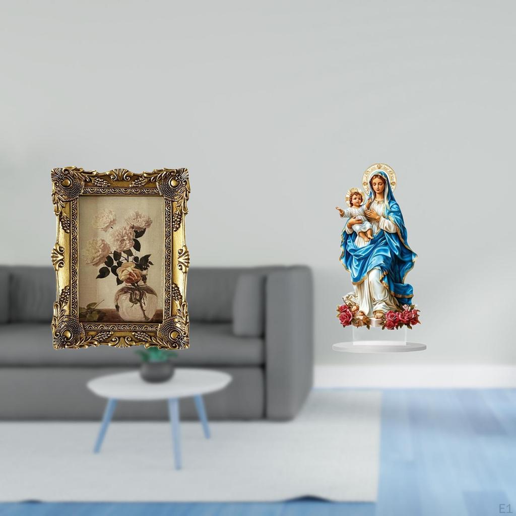 Vintage Resin Photo Frame And 2D Acrylic Desktop Decor Unique Tabletop Ornament for Wedding Holiday