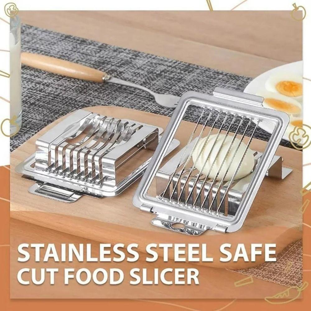 Stainless Steel Boiled Egg Slicer Heavy Duty Metal Sectioner Cutter Mold Fruit Cutter Kitchen